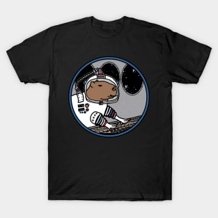 Sci Fi Space Capybara in Spaceship T-Shirt